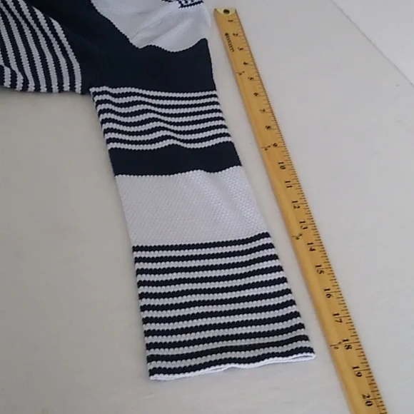 Lilly Pulitzer Dress Navy White Striped Marlow 3/4 sleeve Like new size Medium - Picture 11 of 15